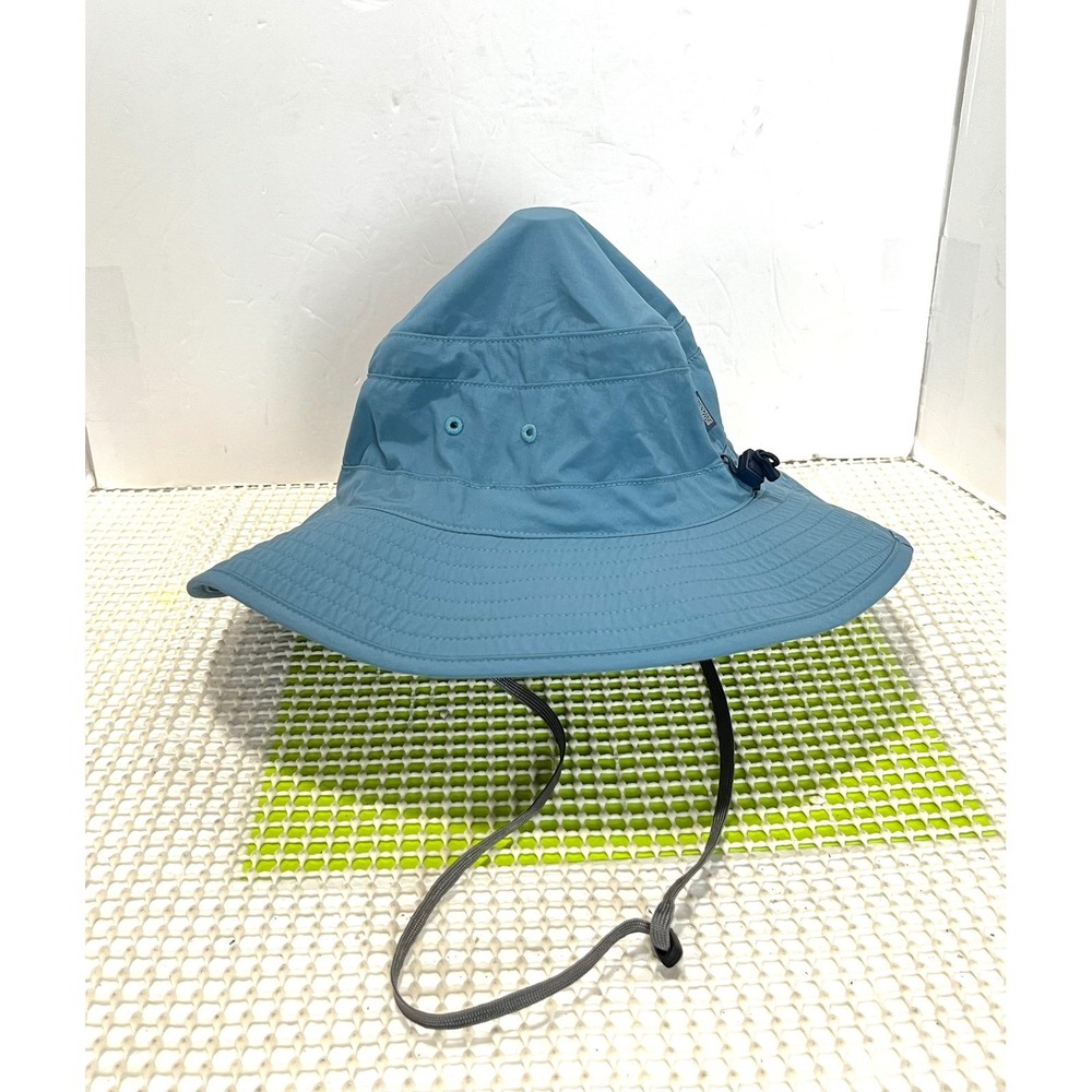 Outdoor Research Sun Hat Wide Brim Hiking Fishing Chin Cord Mens Medium Blue EUC